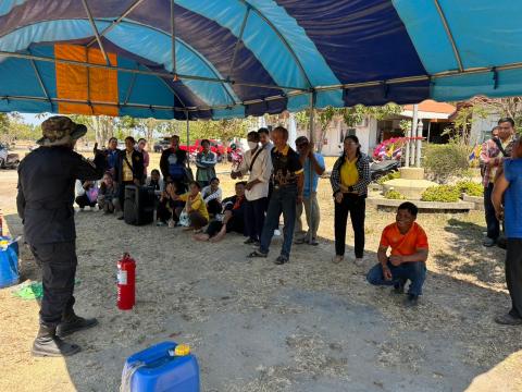 การอบรมให้ความรู้ในการป้องกันไฟป่าและฝุ่นละออง PM 2.5 ประจำปี 2568