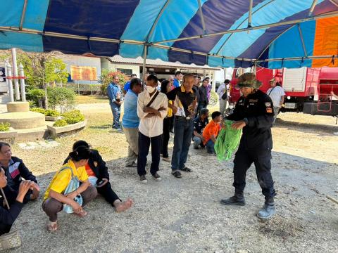 การอบรมให้ความรู้ในการป้องกันไฟป่าและฝุ่นละออง PM 2.5 ประจำปี 2568