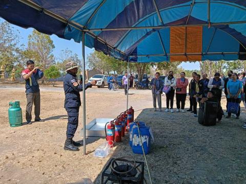 การอบรมให้ความรู้ในการป้องกันไฟป่าและฝุ่นละออง PM 2.5 ประจำปี 2568