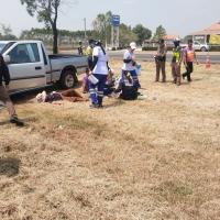 ร่วมซ้อมแผนรับอุบัติเหตุหมู่ ประจำปี 2569 เพื่อเตรียมความพร้อมรับอุบัติเหตุหมู่ในช่วงเทศกาลสงกรานต์ในการป้องกันและลดอุบัติเหตุทางถนน