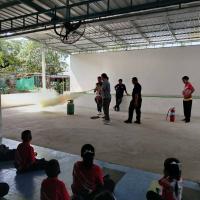 ซ้อมแผนป้องกันภัยโรงเรียนบ้านแคน