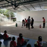 ซ้อมแผนป้องกันภัยโรงเรียนบ้านแคน