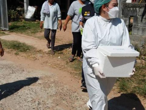 ประชาสัมพันธ์การป้องกันโควิด-19 และรณรงค์การฉีดวัคซีนป้องกันโรคไวรัสโคโรนา