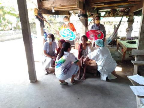 ประชาสัมพันธ์การป้องกันโควิด-19 และรณรงค์การฉีดวัคซีนป้องกันโรคไวรัสโคโรนา